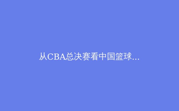 从CBA总决赛看中国篮球体系化建设：青训根基与职业化的博弈 - 3